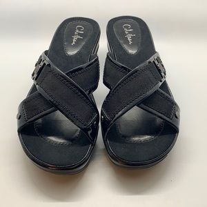 Cole Haan Air Elke Slide Black Patent NIB